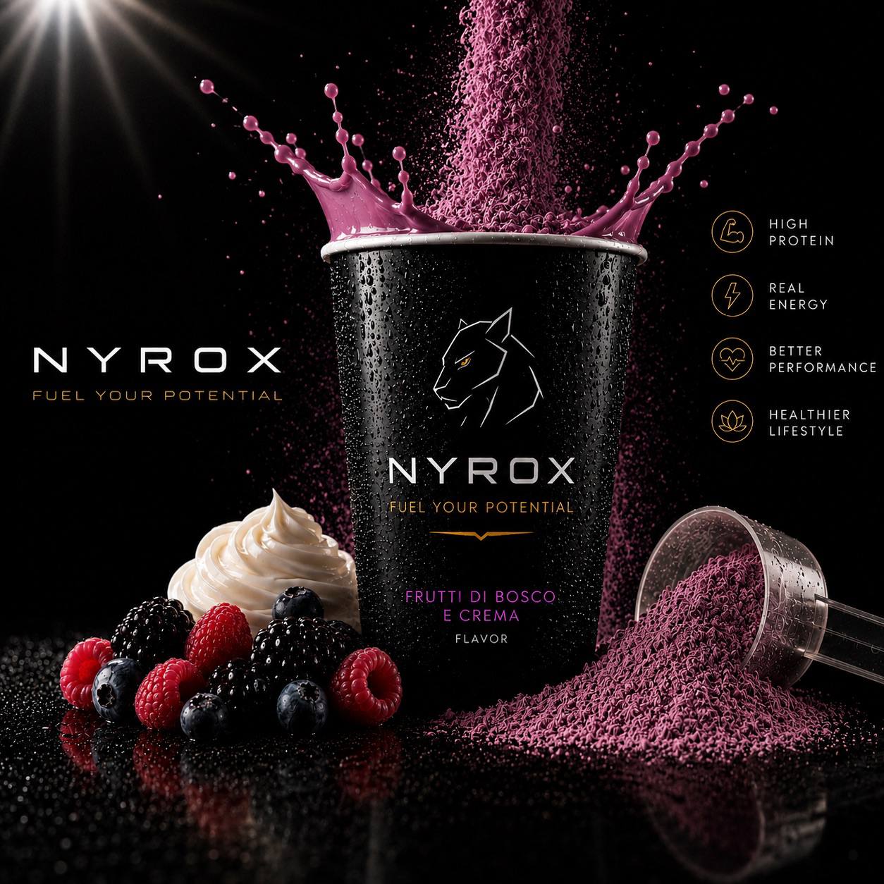 NYROX Frutti di Bosco e Crema
